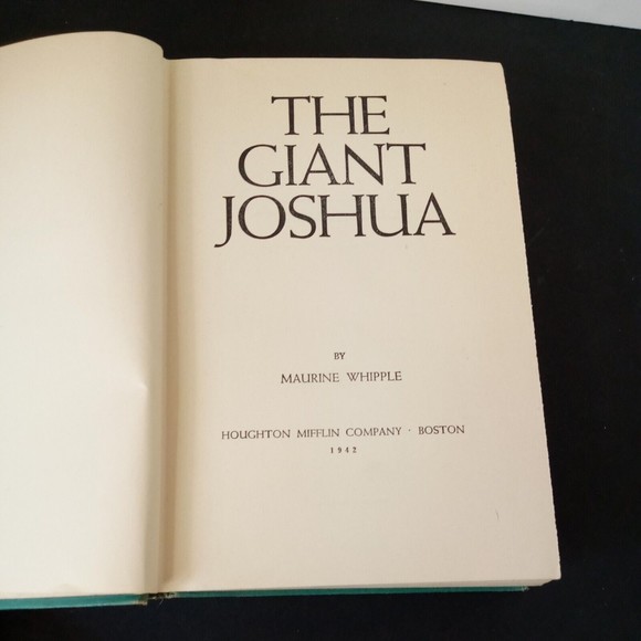 The‎ giant Joshua, M Whipple, 1942, Houghton-Mifflin, 2nd printing - Picture 11 of 16